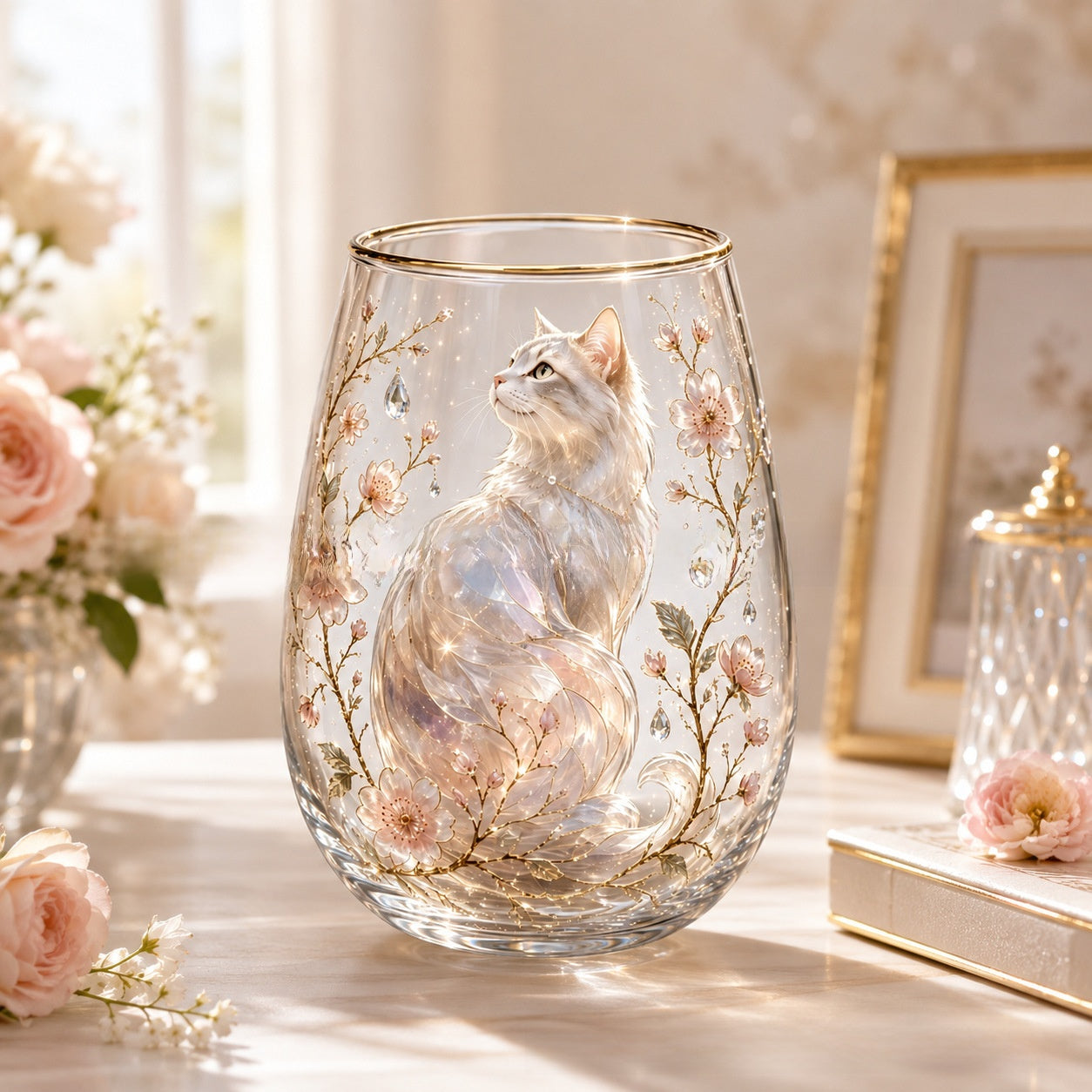 Animal Design Glass Teacup
